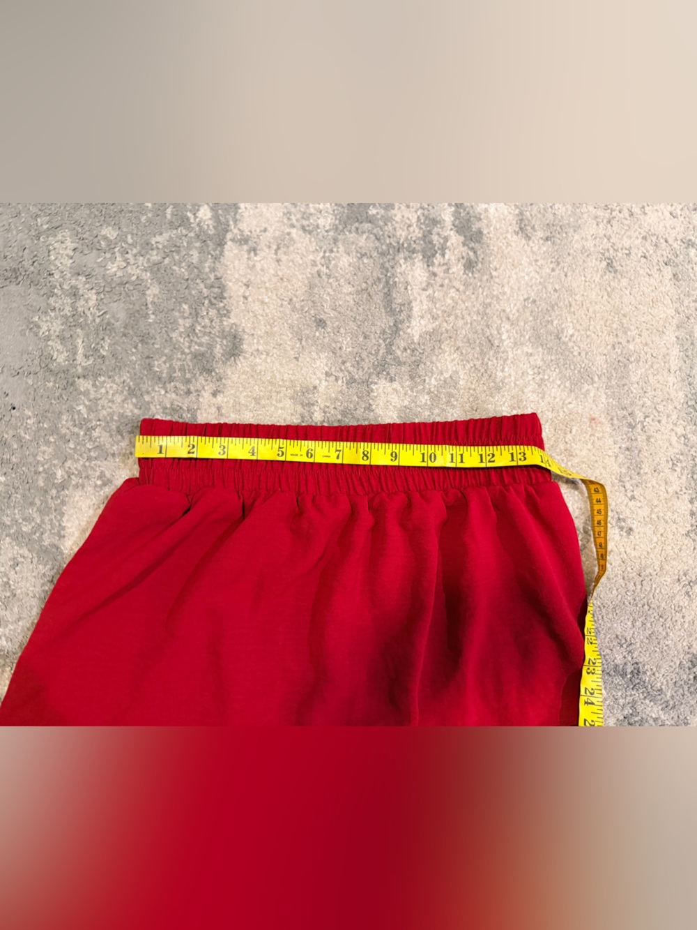 Timing Red Smocked-Waist Circle Mini Skorts - Picture 6 of 7
